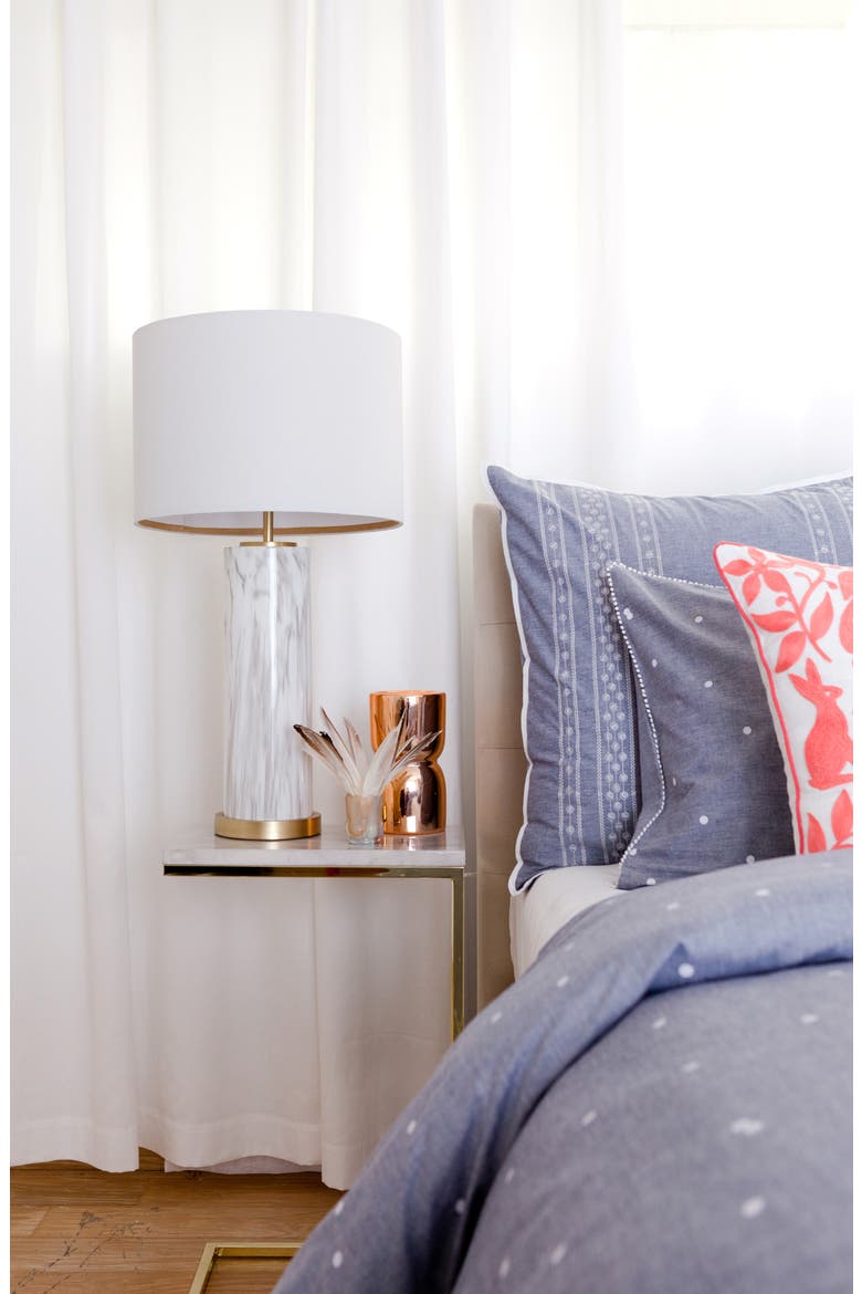 Marble Column Table Lamp, Alternate, color, GREY WHITE