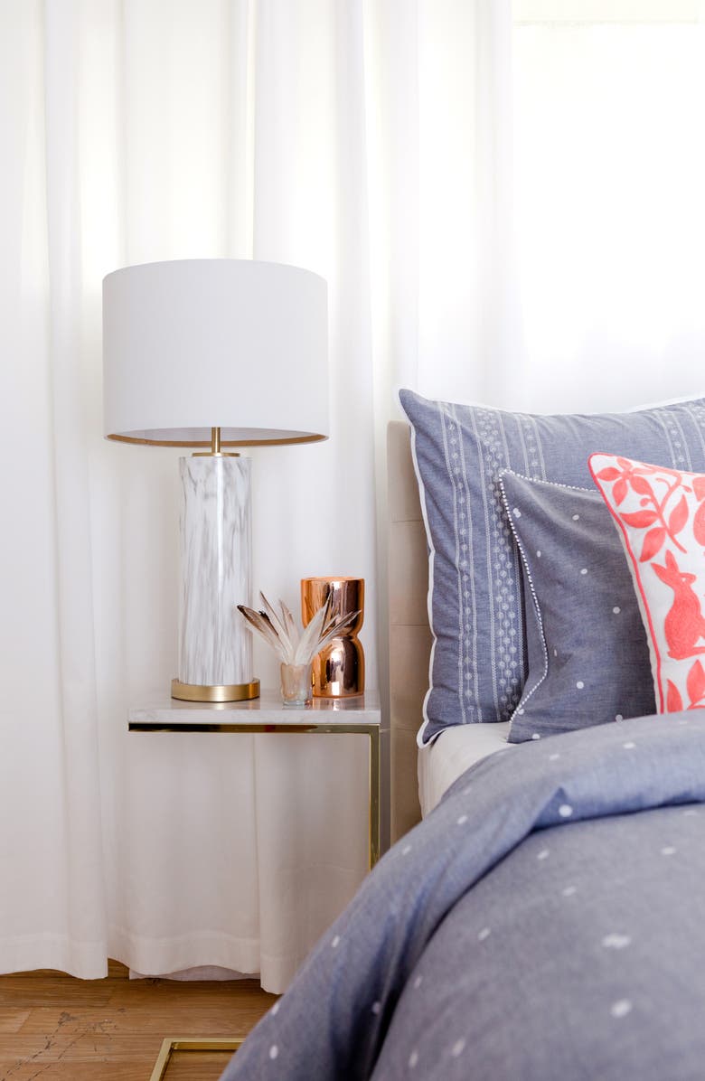 cupcakes and cashmere Marble Column Table Lamp, Alternate, color, 