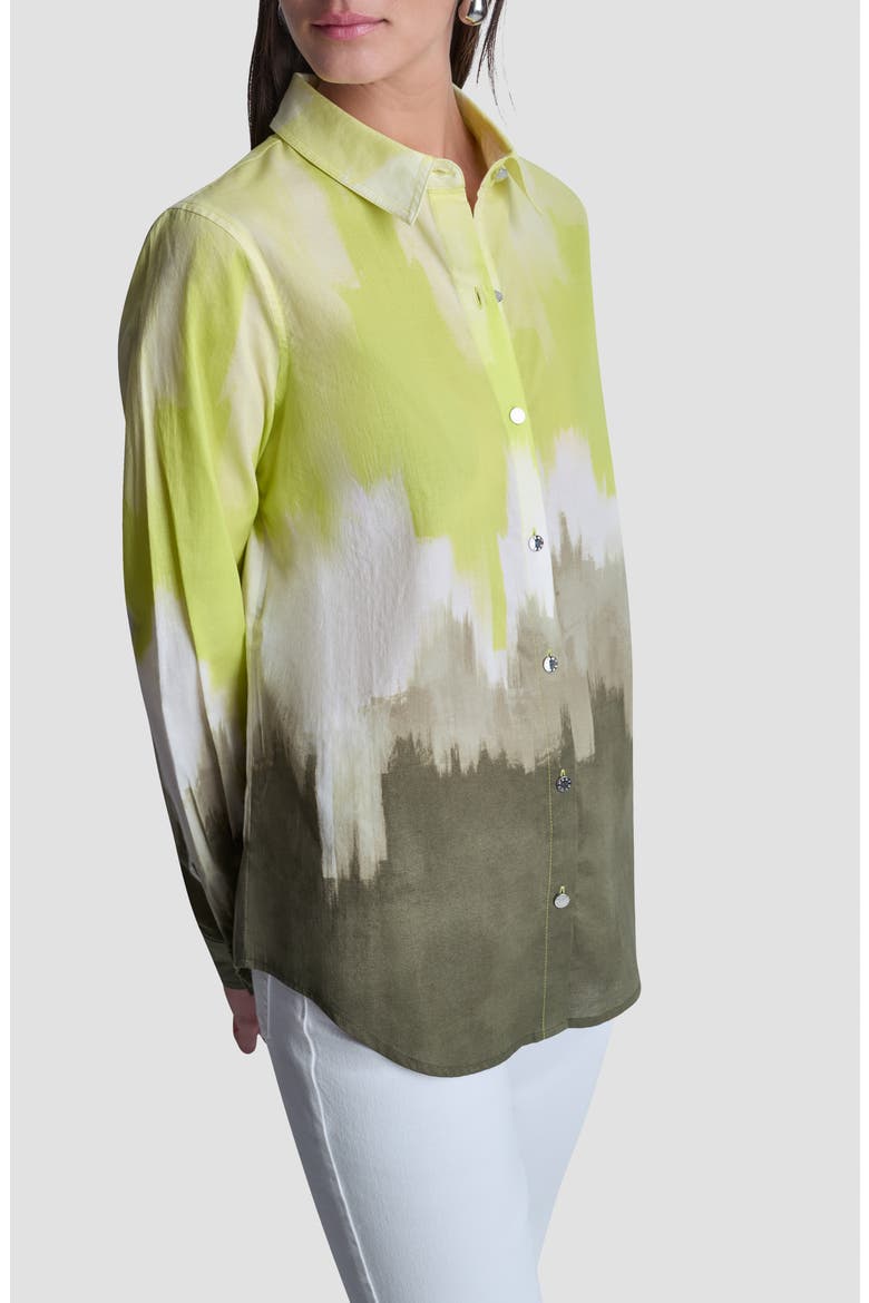Ombré Cotton Voile Button-Up Shirt, Alternate, color, DAYBREAK HAZE