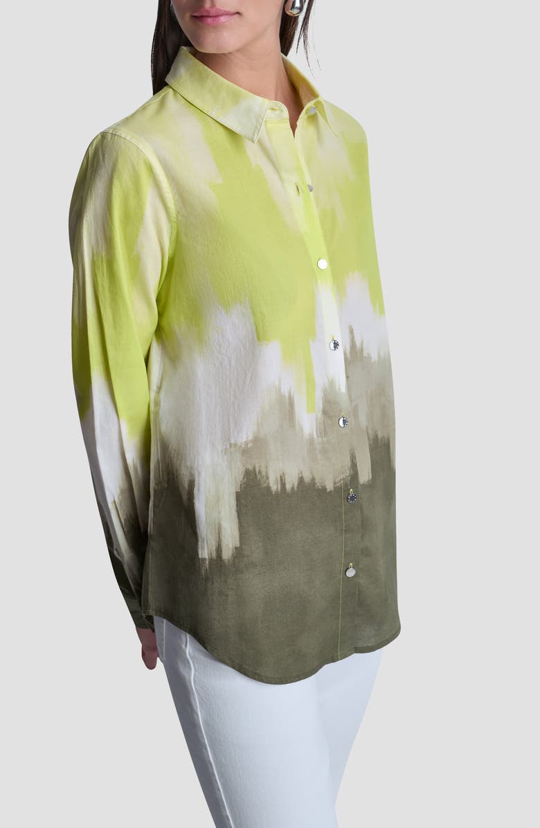 DKNY Ombré Cotton Voile Button-Up Shirt, Alternate, color, Daybreak Haze