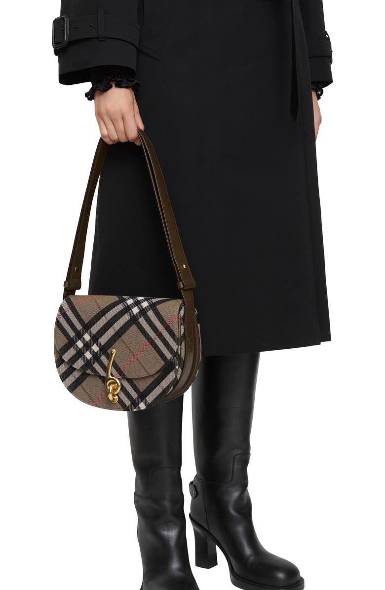 Burberry Small Bridle Bag, Alternate, color, Brush Brown