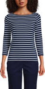 Lands' End Mariner Jersey Boatneck Top