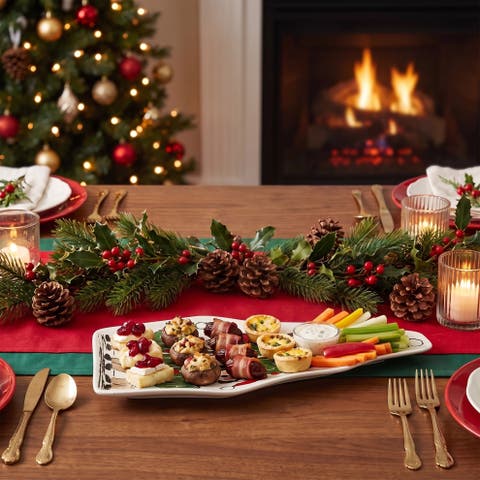Fa La La Stoneware Choir Platter
