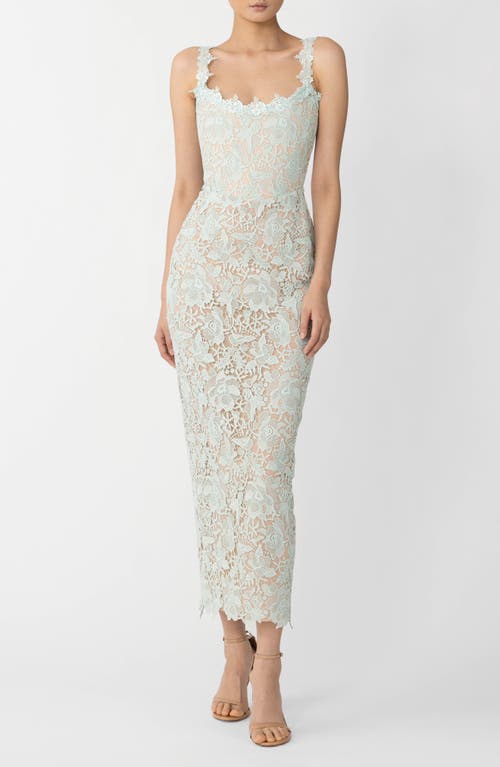 Sau Lee Coraline Floral Lace Cocktail Dress In White
