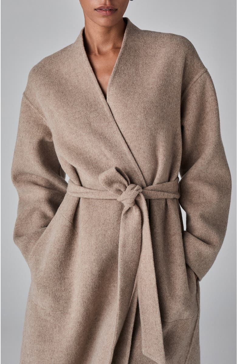 CO Wrap Coat in Double Faced Wool Cashmere, Alternate, color,