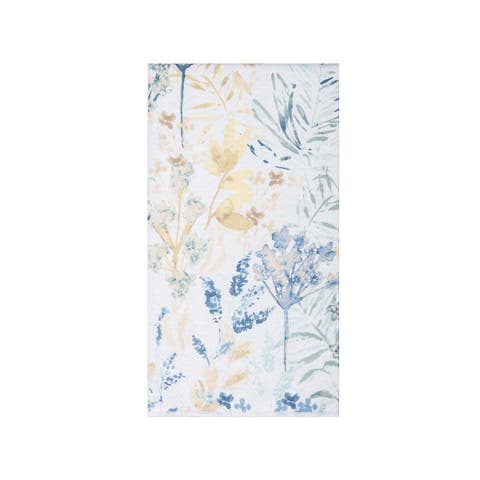 Freesia Floral Spring Watercolor 100% Cotton Printed Dishtowel
