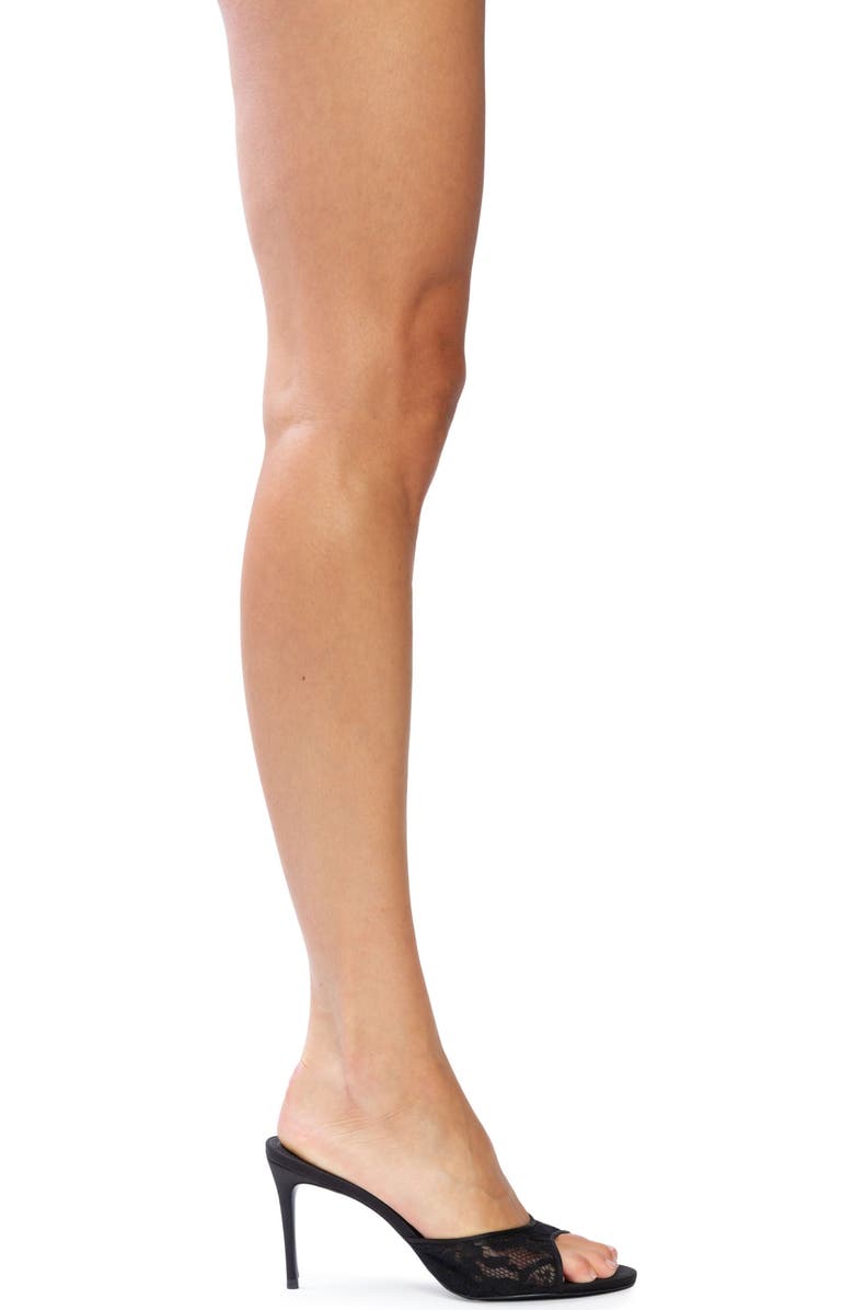 BLACK SUEDE STUDIO Celeste 80 Mule, Alternate, color, Black Lace