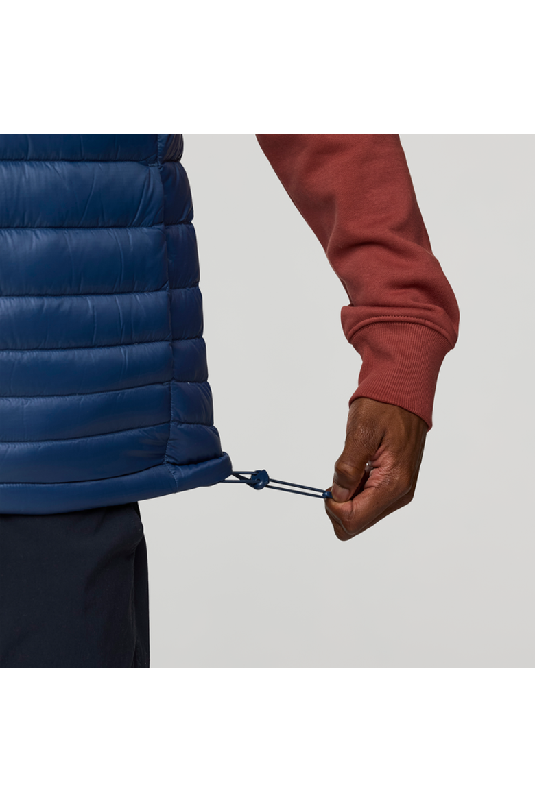 Fuego Down Vest - Men's, Alternate, color, Deep Sea Stripes