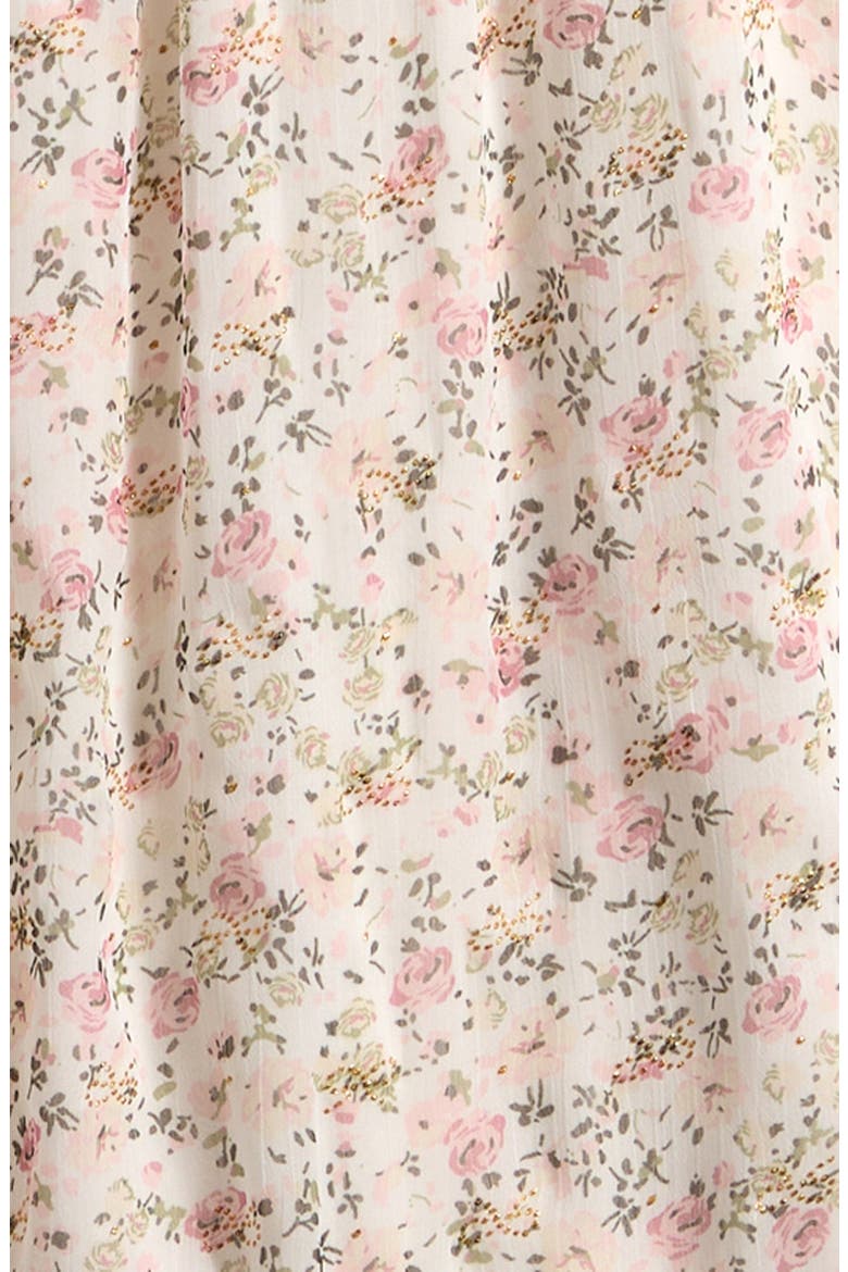 Kids' Floral Print Sleeveless Chiffon Maxi Dress, Alternate, color, IVORY FLORAL
