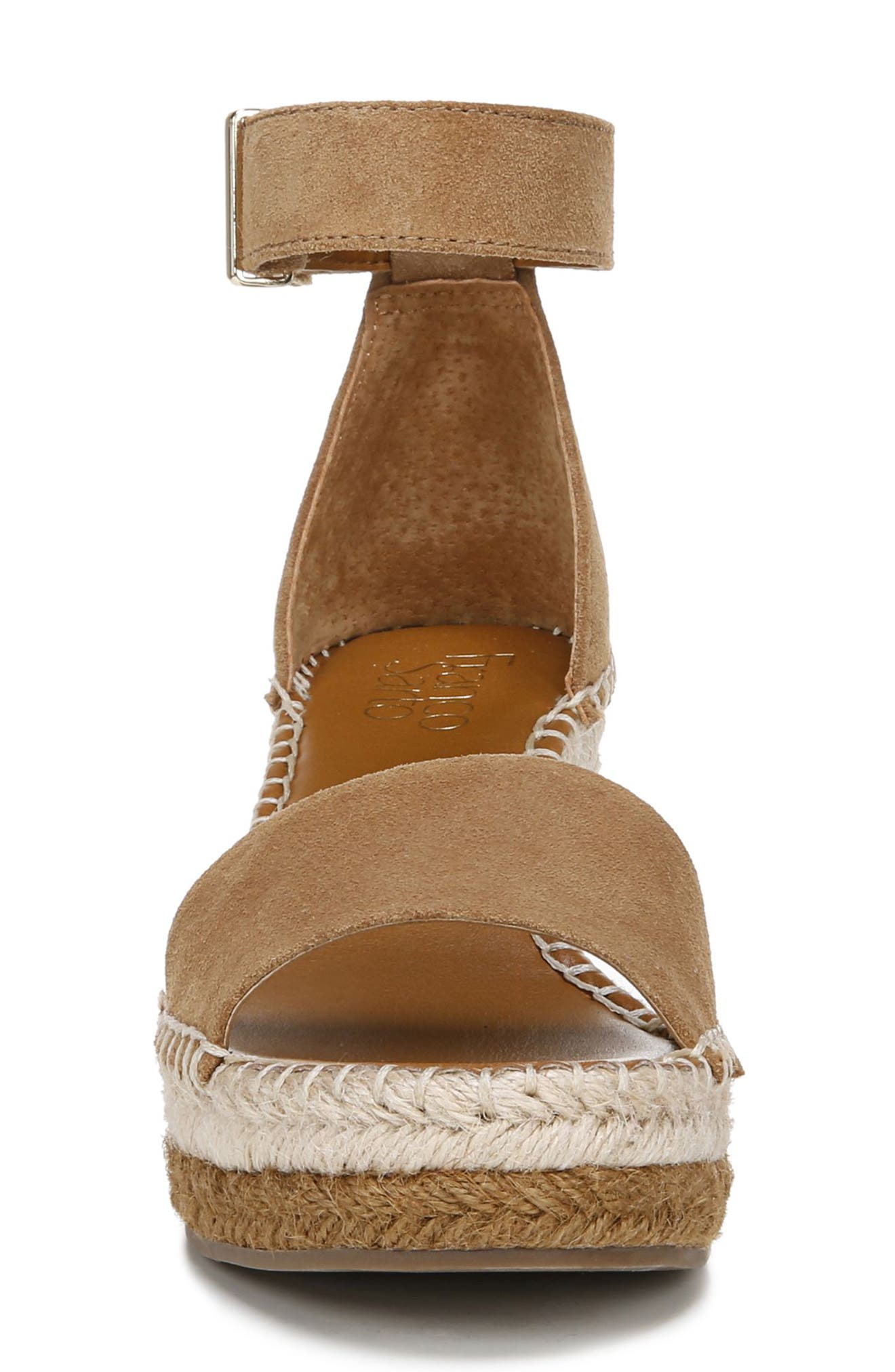 Clemens Espadrille Wedge Sandal, Alternate, color, TOASTED BARLEY SUEDE