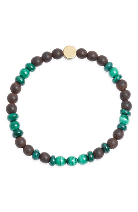 Earth Spirit Malachite & Wood Bracelet