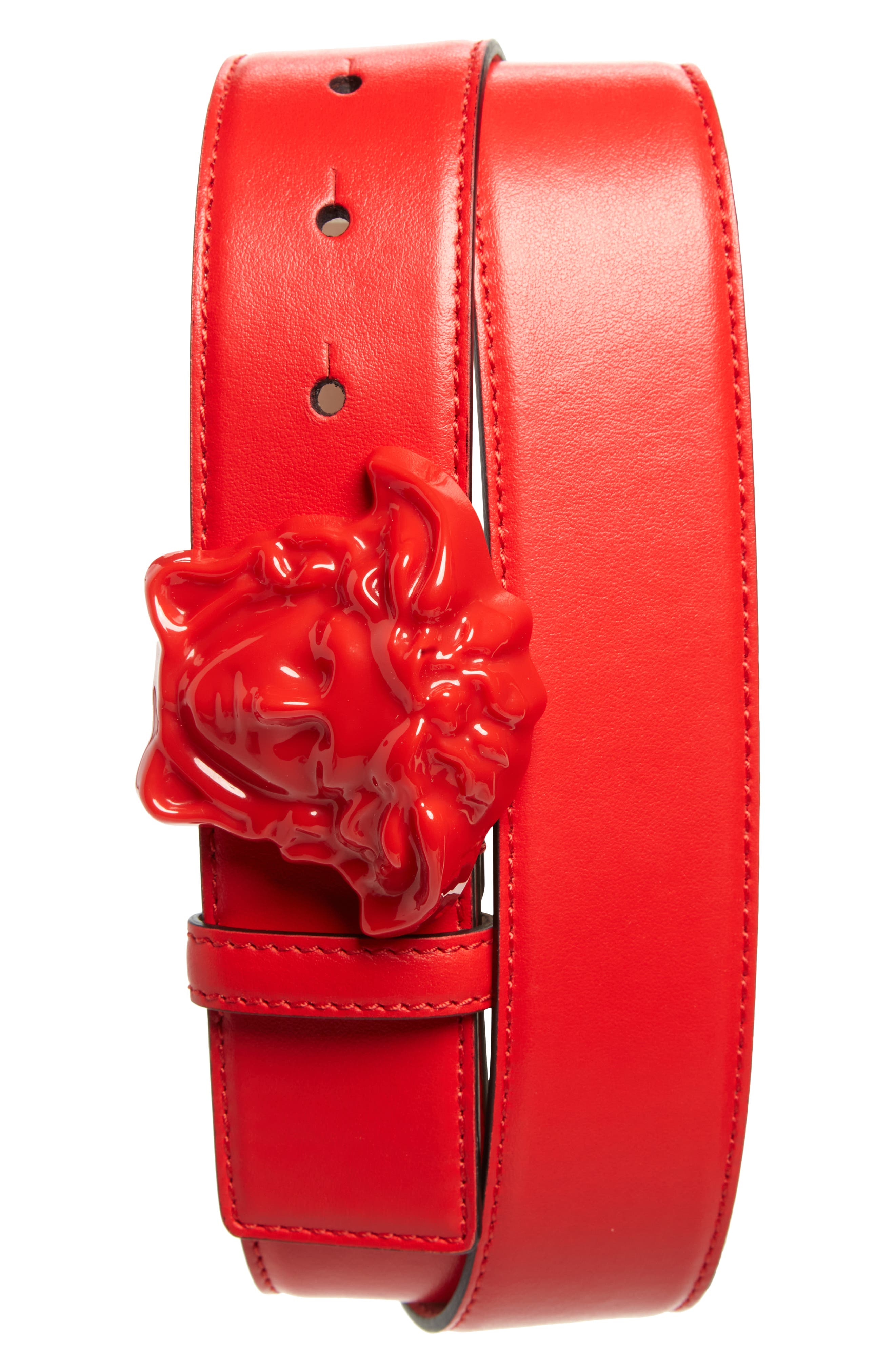 Medusa Head Leather Belt (Men) | Nordstrom
