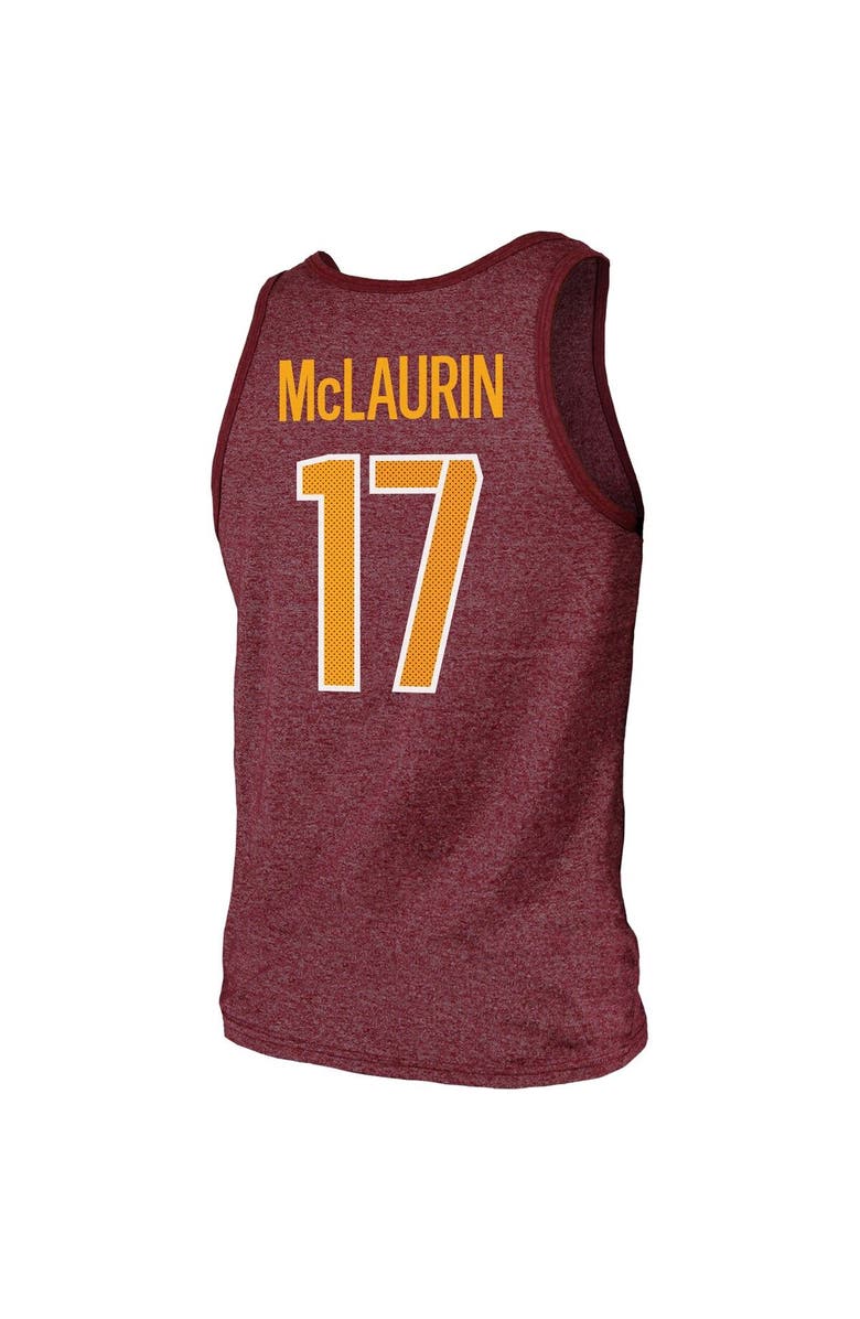 Majestic Threads Men's Majestic Threads Terry McLaurin Heathered Burgundy Washington Commanders Player Name & Number Tank Top, Alternate, color, Burgundy