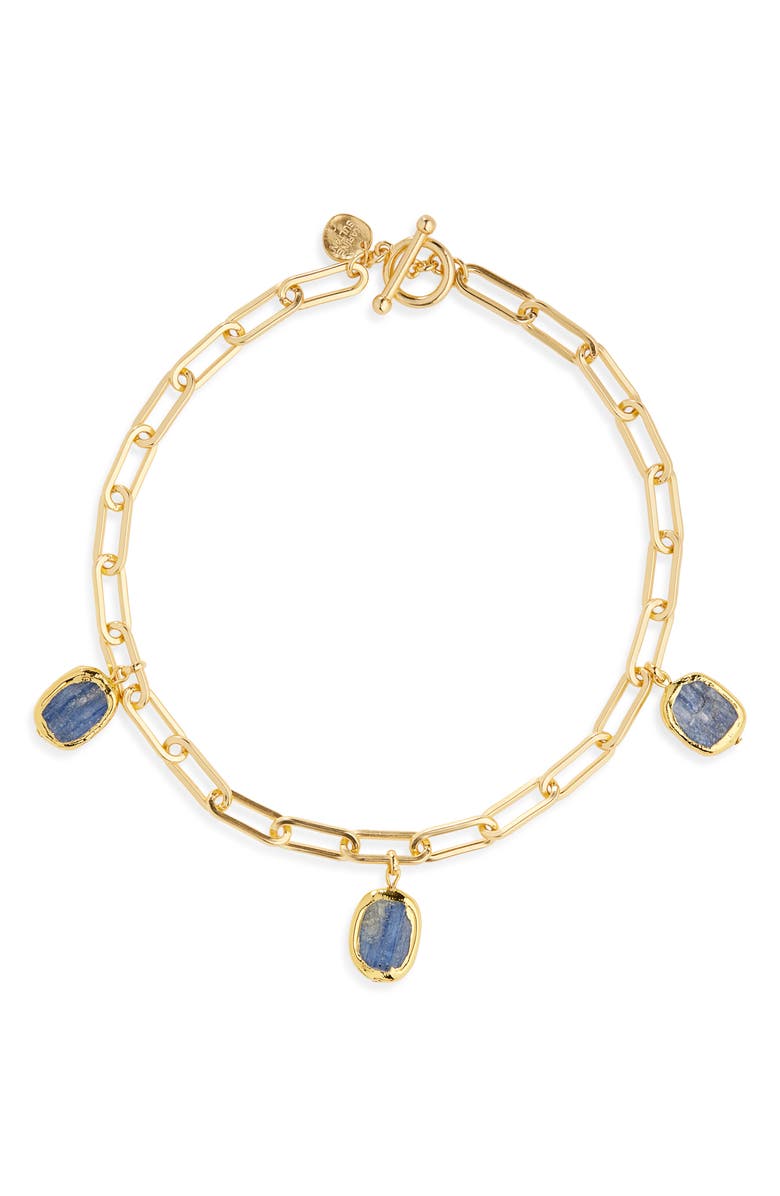 Karine Sultan Stone Dangle Necklace, Main, color, Gold