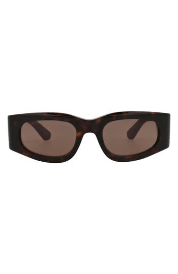 Gucci Rectangular Frame Sunglasses In Black