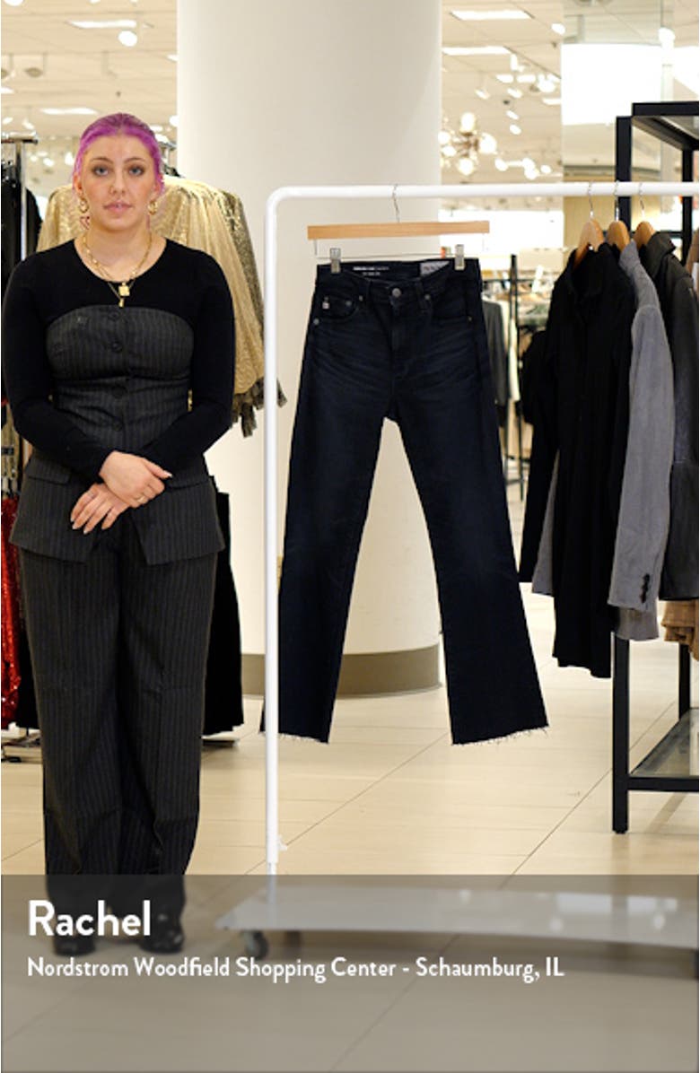 Farrah Raw Hem High Waist Crop Bootcut Jeans, sales video thumbnail