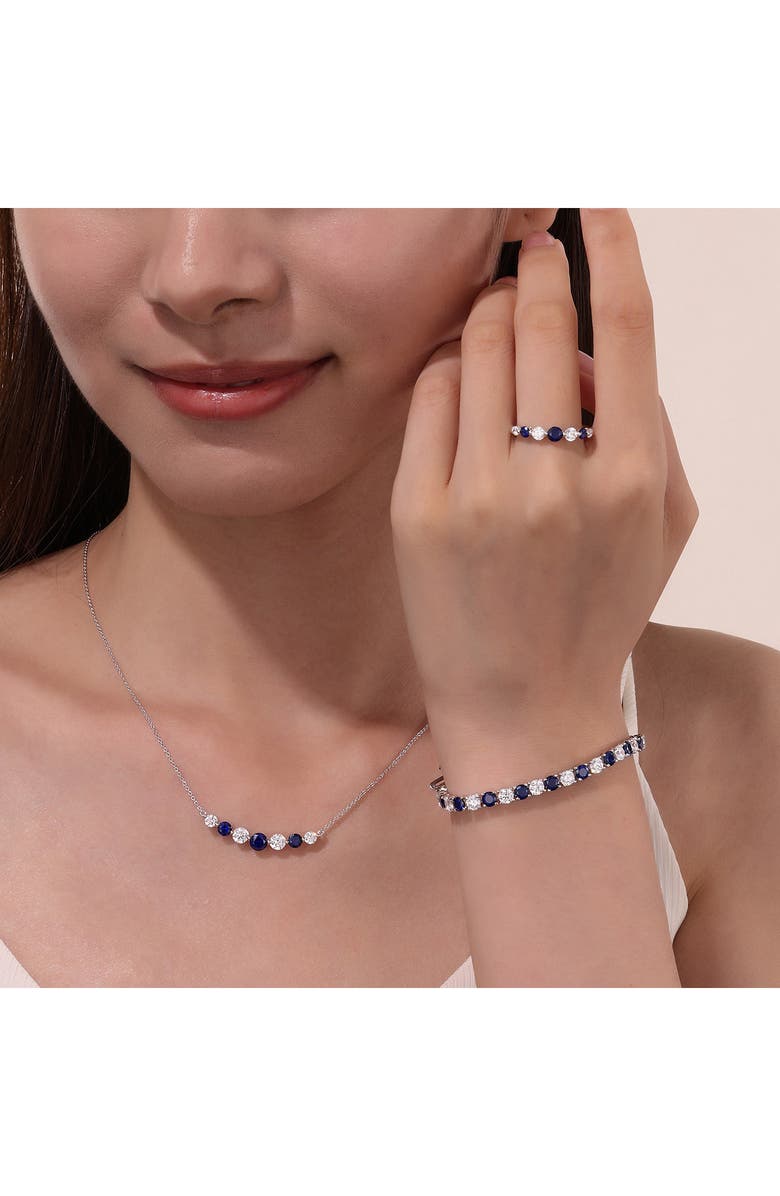 Lafonn Alternating Simulated Diamond Tennis Bracelet, Alternate, color, Blue