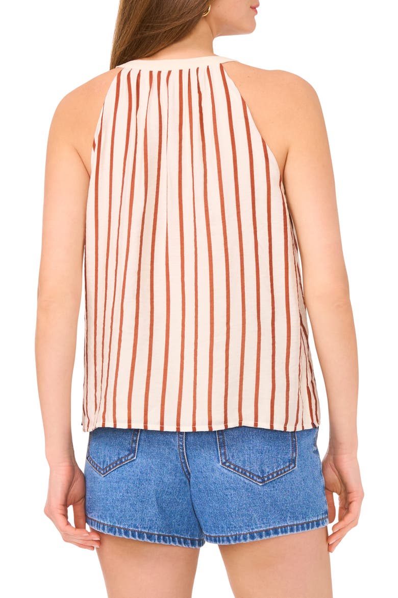 Sleeveless Tie Neck Top, Alternate, color, CHILI