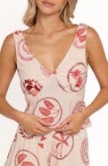 Petal & Pup Evelyn Print Deep V-Neck Top