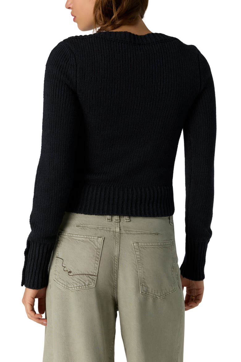 Mila Ribbed Pullover Sweater, Alternate, color, BLACK