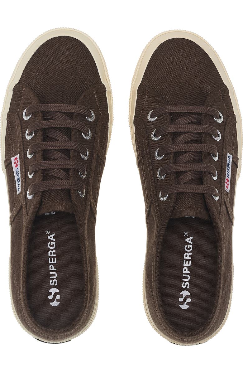 Superga 2750 Linen Sneakers, Alternate, color, Brown-Off White