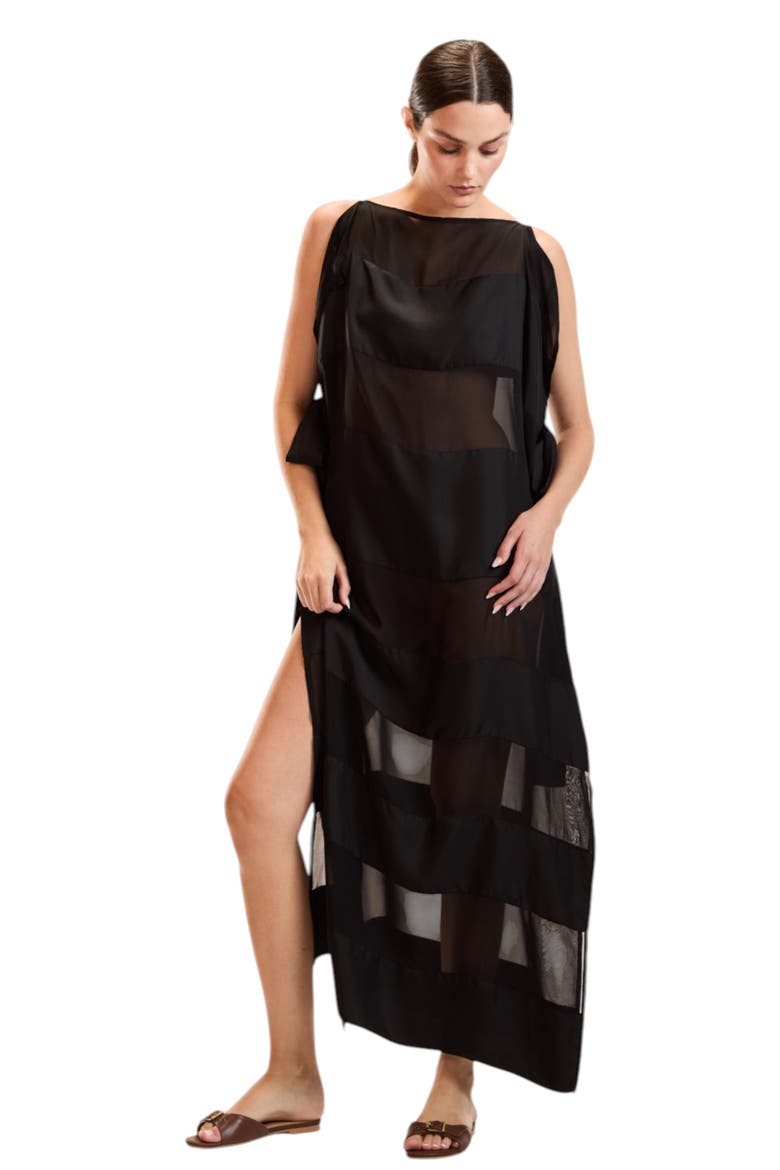 Windswept Dress, Main, color, Black