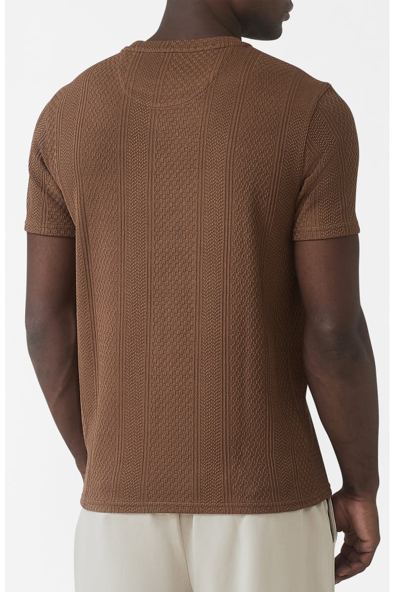 Cedro Slim Textured Tee, Alternate, color, Medium Brown