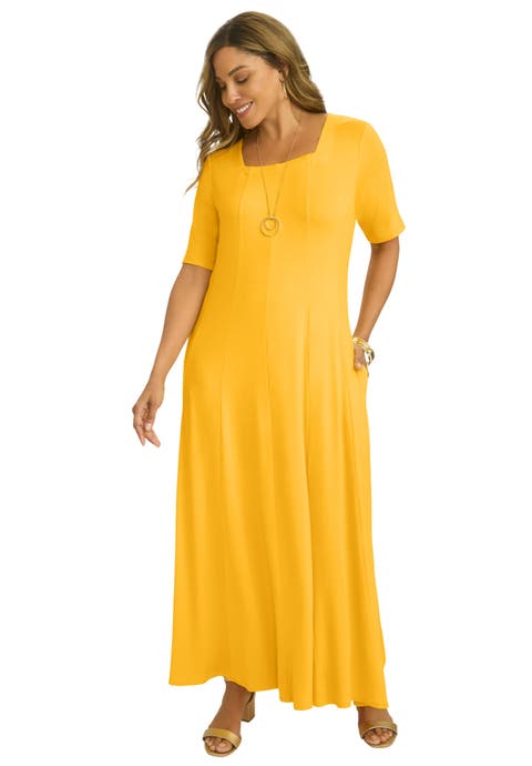 Square Neck Maxi Dress (Plus Available)