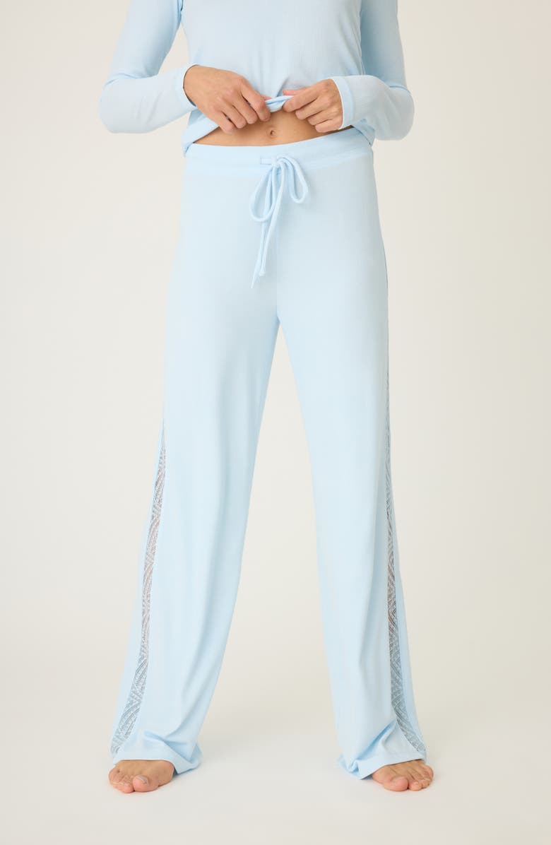 PJ Salvage Lacey Basics Stretch Modal Pajama Pants, Alternate, color, Blue Haze