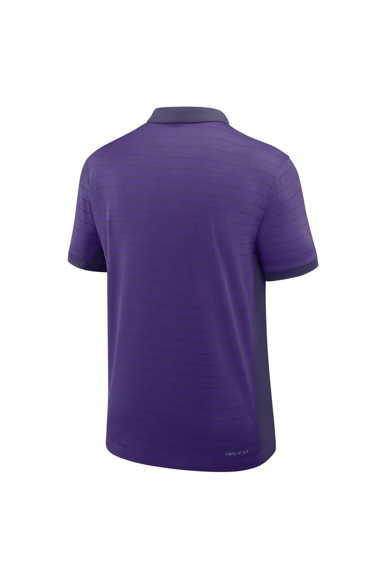 Men's Nike Purple LSU Tigers 2025 Early Season Coaches Sideline Victory Stripe Performance Polo, Alternate, color, Purple
