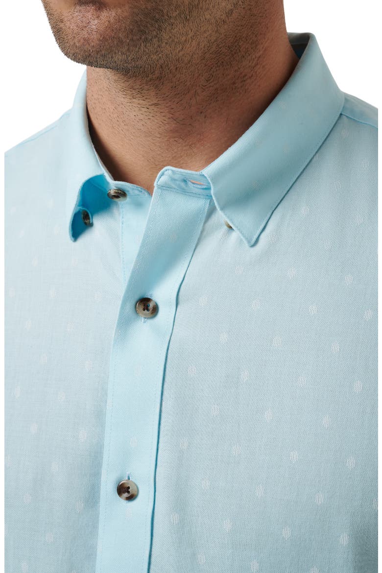 Early Check In Cotton Button-Up Shirt, Alternate, color, CORY BLUE