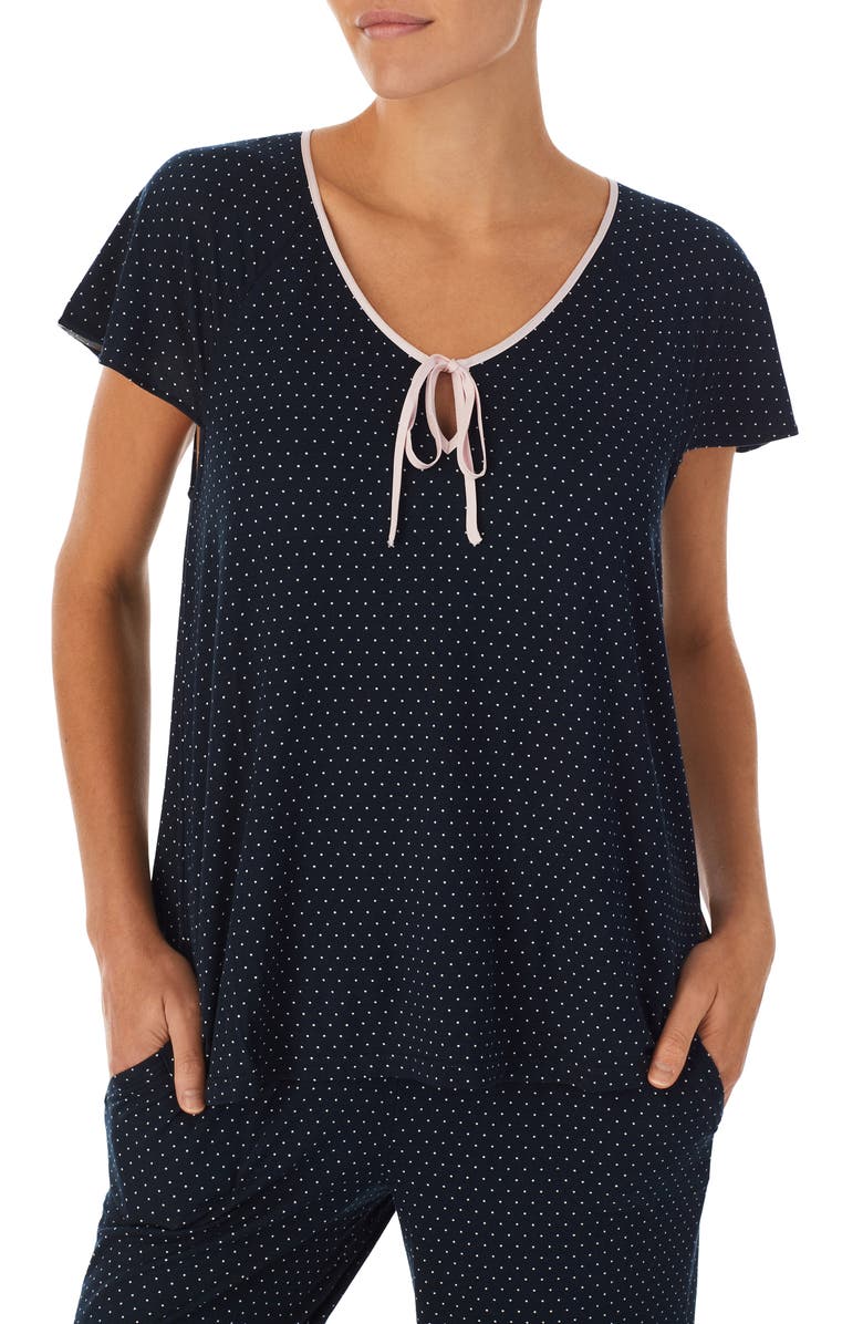 Kate Spade New York print crop pajamas, Alternate, color, 