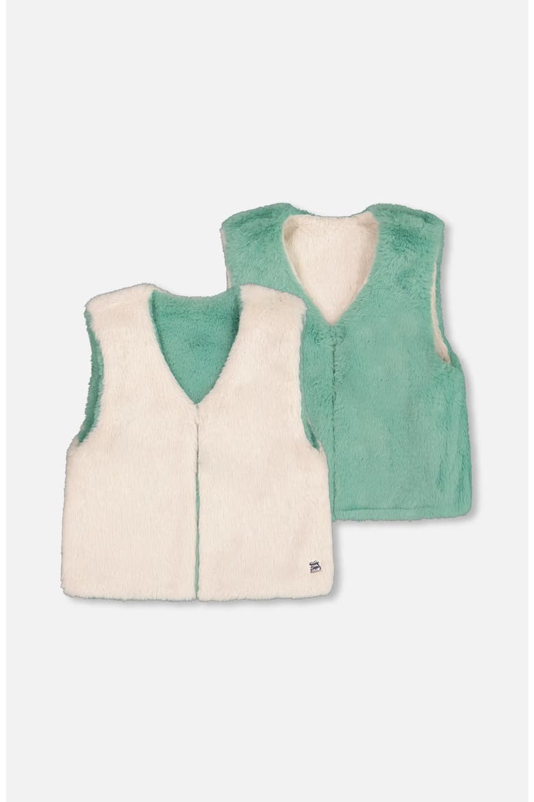 Reversible Faux Fur Vest, Main, color, Off-White