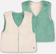 Deux par Deux Reversible Faux Fur Vest