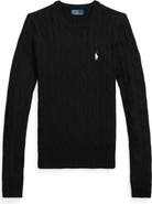 Polo Ralph Lauren Julianna Pima Cotton Cable Knit Crewneck Sweater