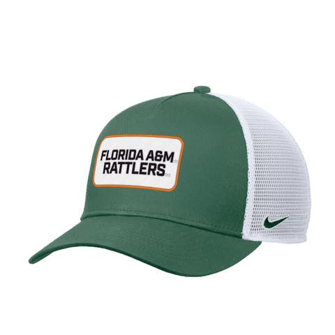 Men's Nike Green Florida A&M Rattlers 2025 On-Field Rise Trucker Performance Adjustable Hat