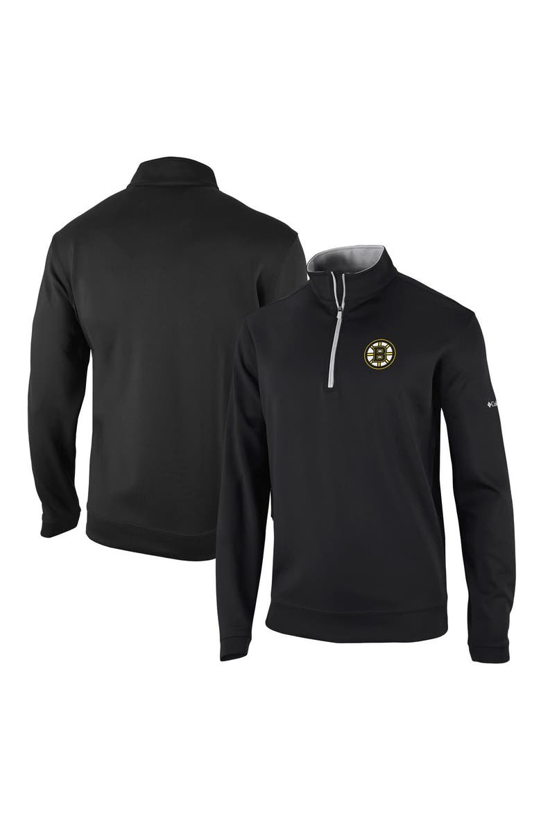 Columbia Men's Columbia Black Boston Bruins Wickham Hills Omni-Wick Quarter-Zip Jacket, Alternate, color, Black