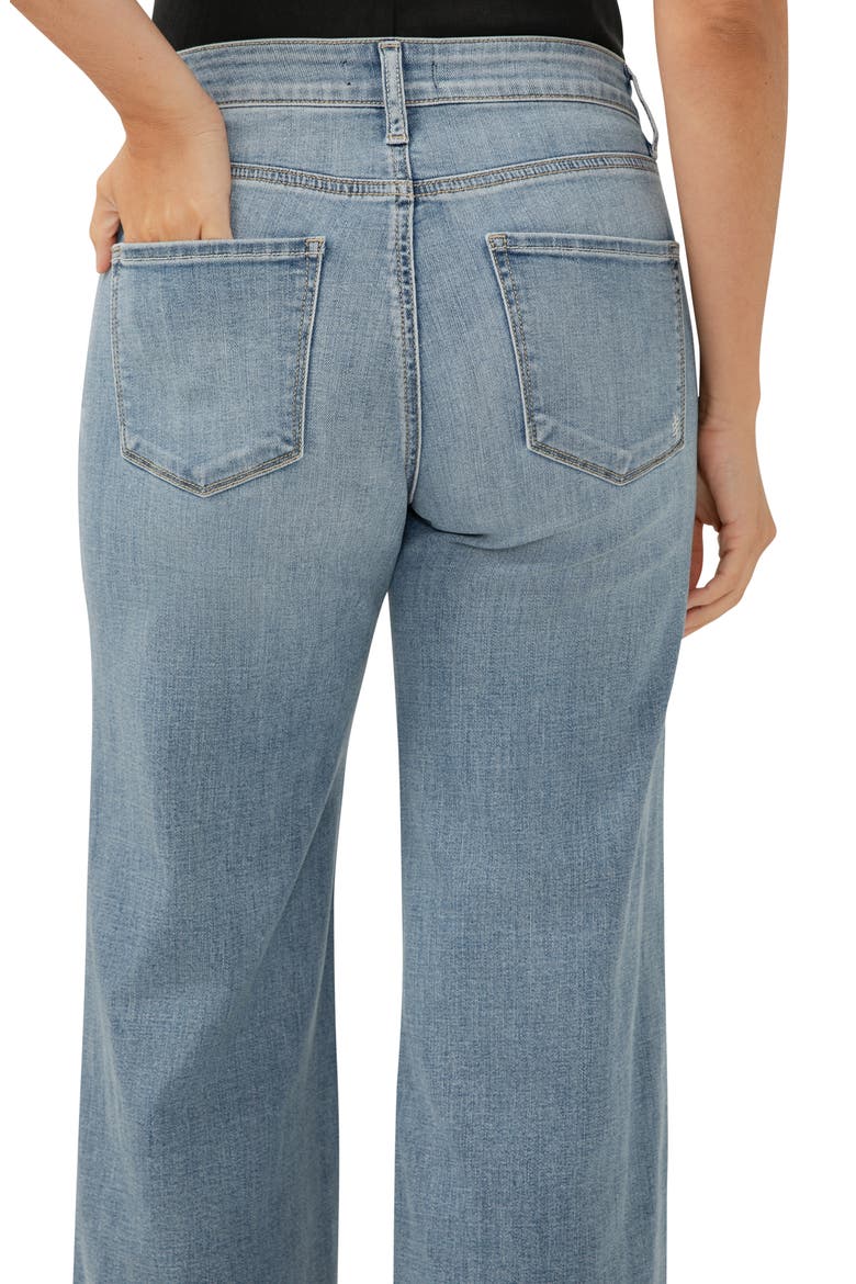 Suki Curvy Raw Hem Mid Rise Ankle Wide Leg Jeans, Alternate, color, INDIGO