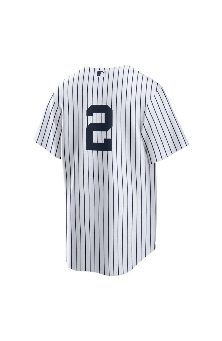 Nike Men's Nike Derek Jeter White/Navy New York Yankees Replica Jersey, Alternate, color, 