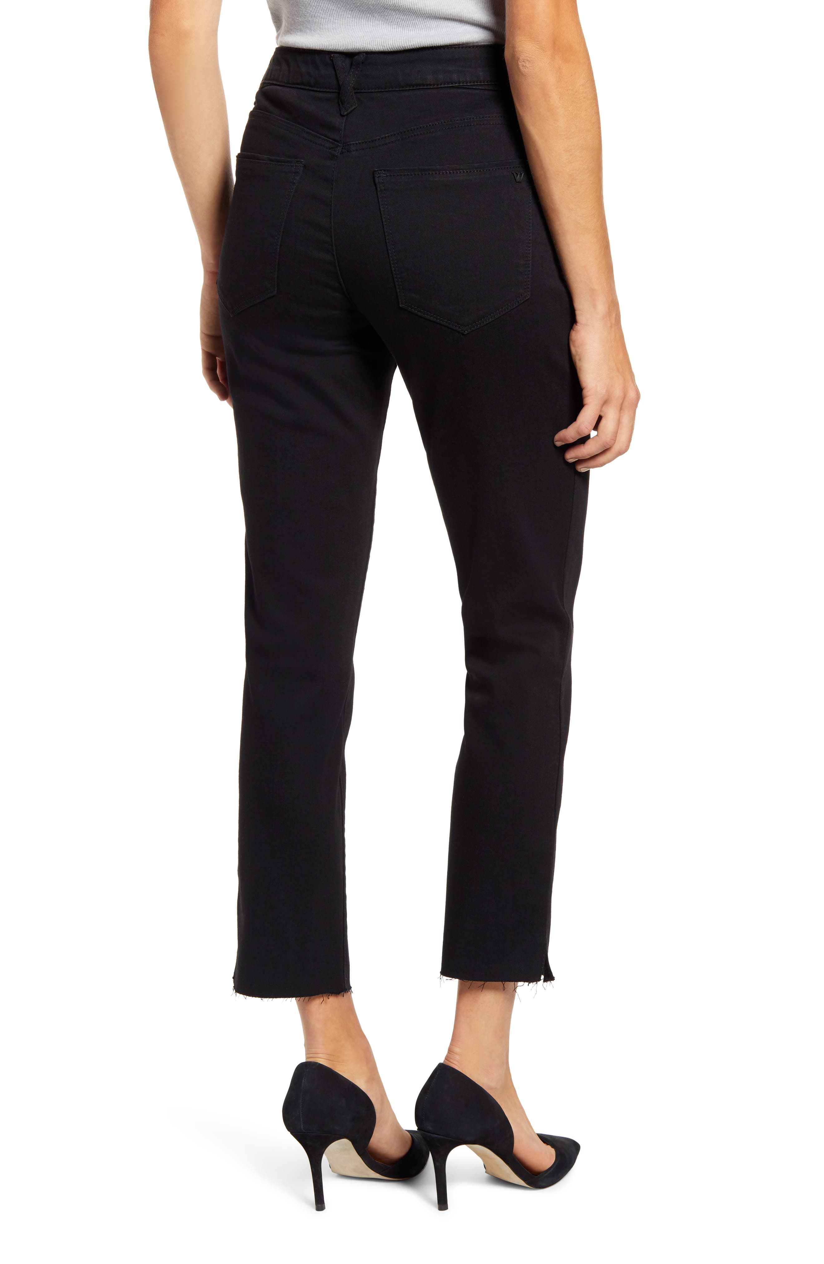 Logan 'Ab'Solution High Waist Slim Fit Raw Hem Crop Jeans - image 2