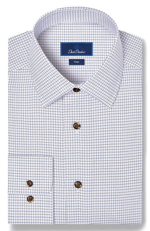 Trim Fit Dobby Check Dress Shirt