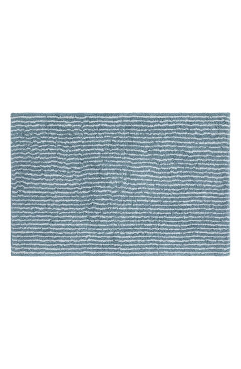 Pinstripe Cotton Bath Mat