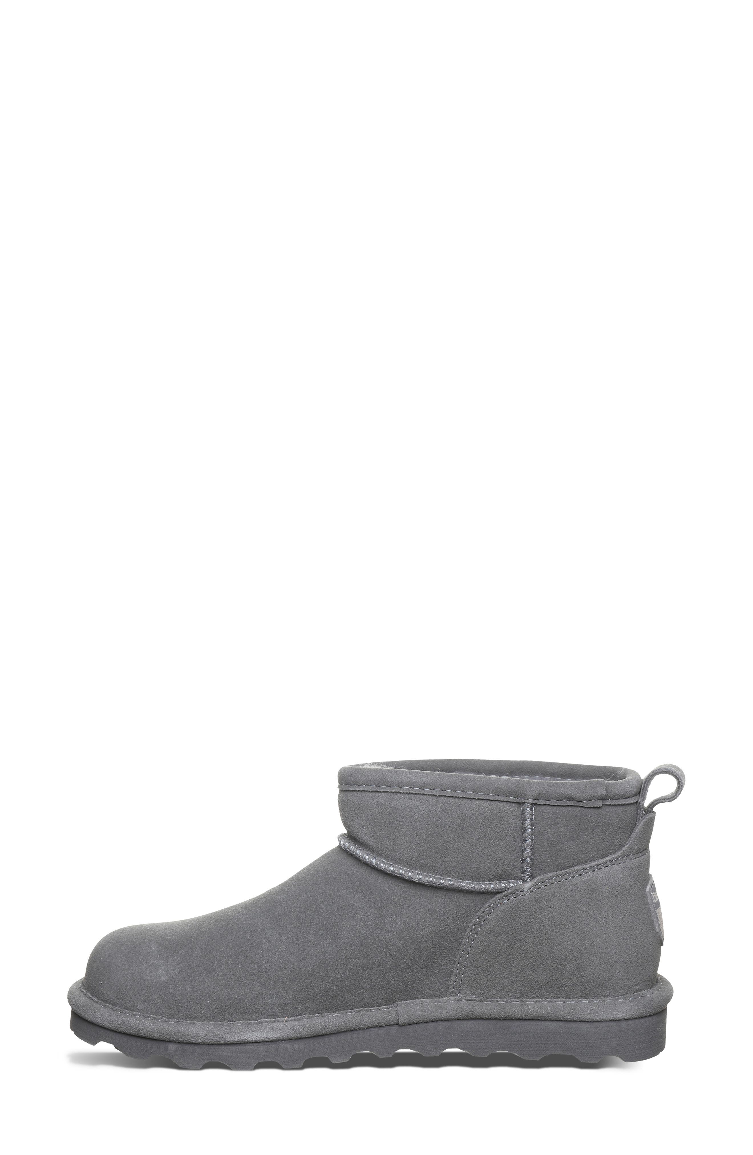 BEARPAW Shorty Genuine Shearling Lined Bootie, Alternate, color, Gadget Gray