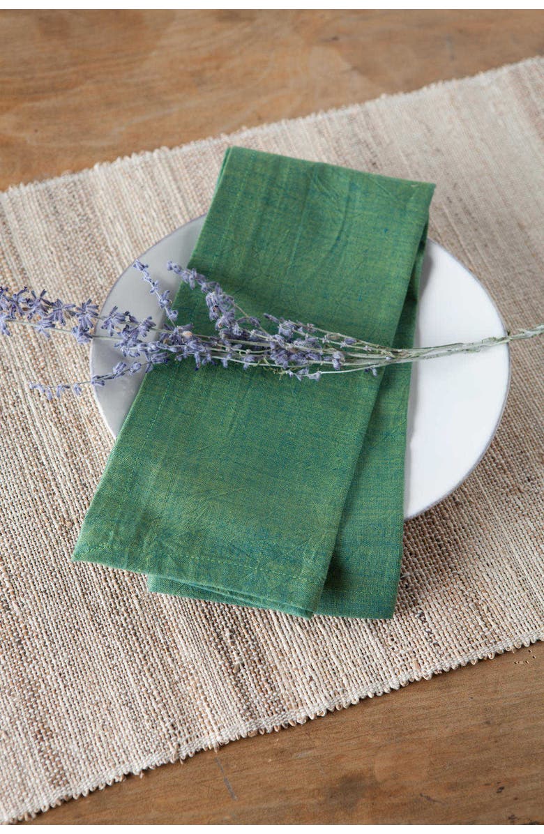 Sustainable Threads Gourmet Placemats - Set of 4, Alternate, color, Biscotti Fringed