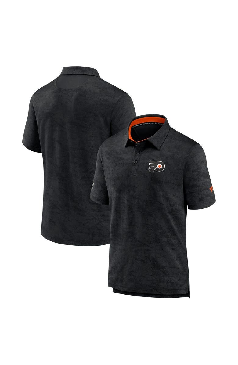 FANATICS Men's Fanatics Branded Black Philadelphia Flyers Authentic Pro Rink Polo, Main, color, 