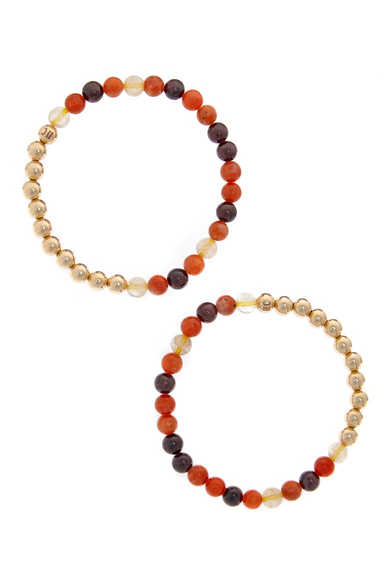 N33 After Dark/Intimacy Set of 2 Healer's Bracelets, Main, color, YELLOW GOLD