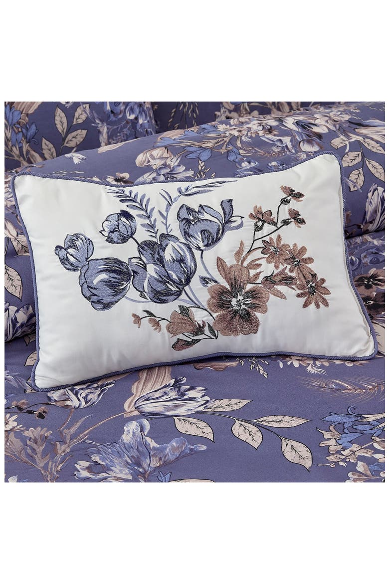 Print Comforter & Sham Set, Alternate, color, SILVER/ PURPLE