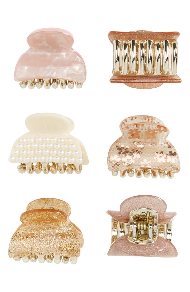 NATASHA Tasha Assorted 6-Pack Mini Jaw Hair Clips, Main, color,