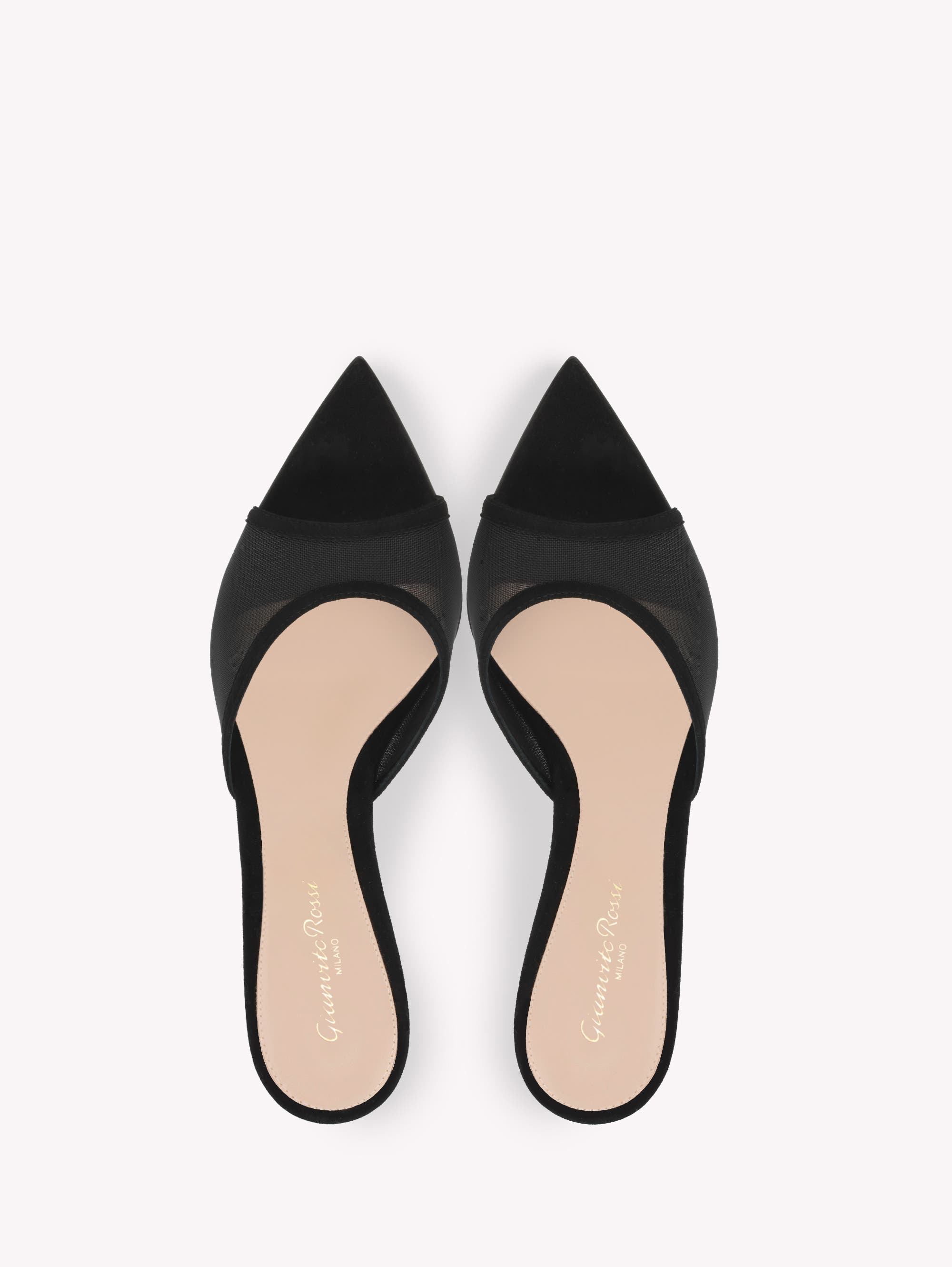 Gianvito Rossi Dorotea Mule 70, Alternate, color, Black Fabric And Suede