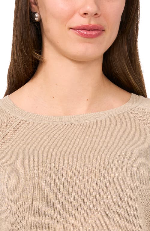 Halogenr Halogen(r) Crewneck Raglan Sleeve Sweater In Taupe Bisque